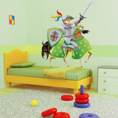 Autocolante decorativo infantil cavaleiros