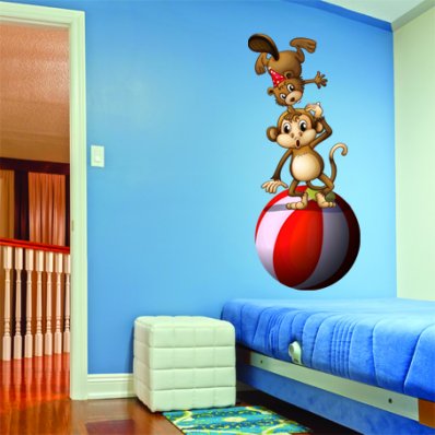 Autocolante decorativo infantil circo