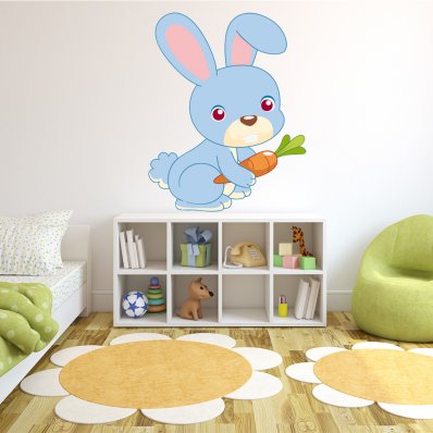 Autocolante decorativo infantil coelho