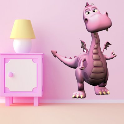 Autocolante decorativo infantil dragón