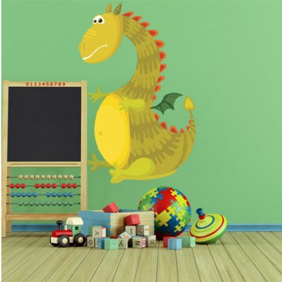 Autocolante decorativo infantil dragón