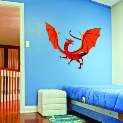 Autocolante decorativo infantil dragón