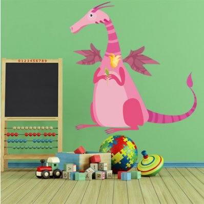 Autocolante decorativo infantil dragón