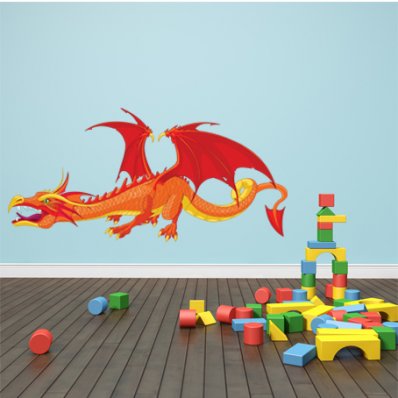 Autocolante decorativo infantil dragón