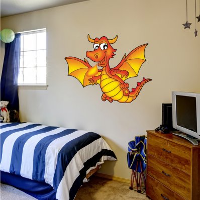 Autocolante decorativo infantil dragón