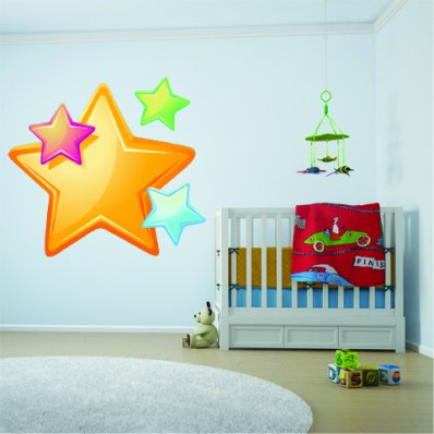 Autocolante decorativo infantil estrelas