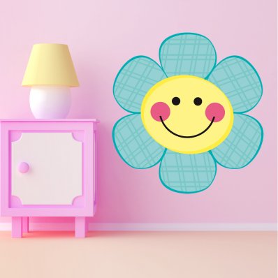 Autocolante decorativo infantil flores
