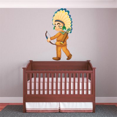 Autocolante decorativo infantil indiano