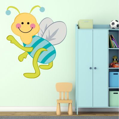 Autocolante decorativo infantil inseto