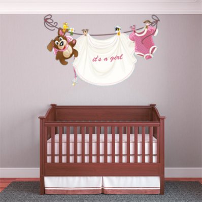 Autocolante decorativo infantil it's a girl