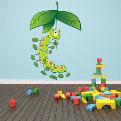 Autocolante decorativo infantil lagarta