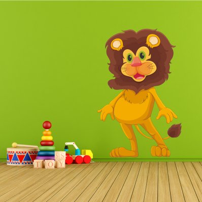 Autocolante decorativo infantil leão