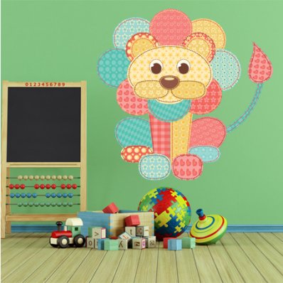 Autocolante decorativo infantil leão