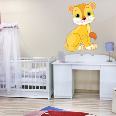 Autocolante decorativo infantil leão