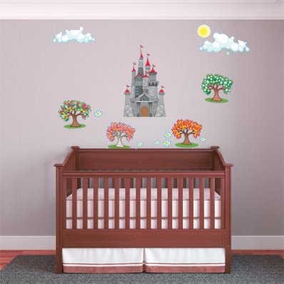 Autocolante decorativo infantil paisagem