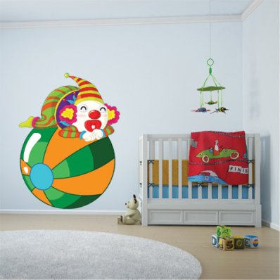 Autocolante decorativo infantil palhaço