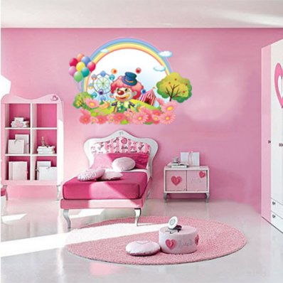 Autocolante decorativo infantil palhaço