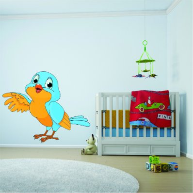 Autocolante decorativo infantil pássaro