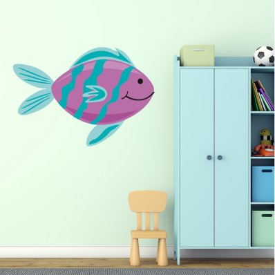 Autocolante decorativo infantil peixe