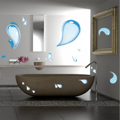 Autocolante decorativo infantil pingos de chuva