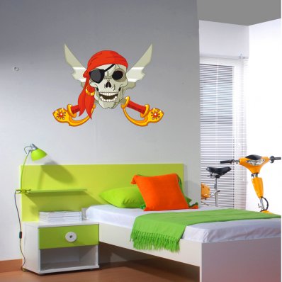 Autocolante decorativo infantil pirata