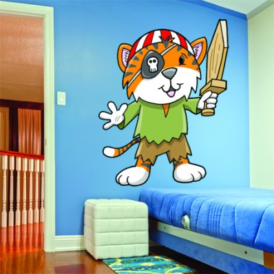 Autocolante decorativo infantil pirata