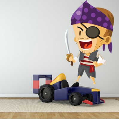 Autocolante decorativo infantil pirata