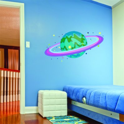 Autocolante decorativo infantil planeta