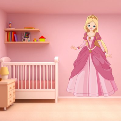 Autocolante decorativo infantil princesa