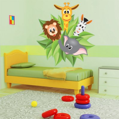 Autocolante decorativo infantil selva