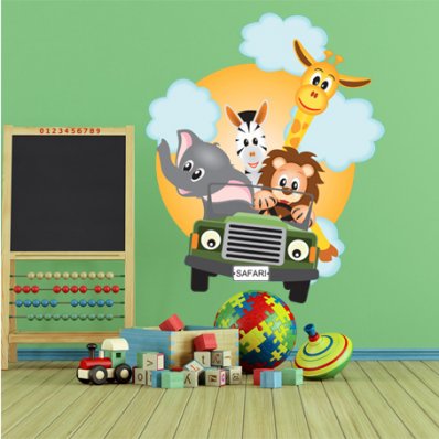 Autocolante decorativo infantil selva