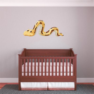 Autocolante decorativo infantil serpente