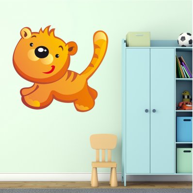 Autocolante decorativo infantil tigre