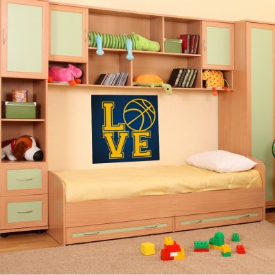 Autocolante decorativo love Basquetebol