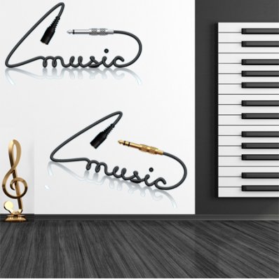 Autocolante decorativo música