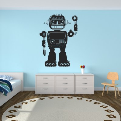 Autocolante decorativo robôs