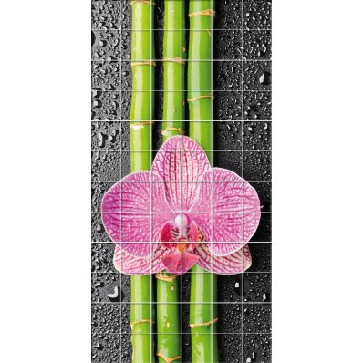 Bamboo Flower - Tiles Wall Stickers