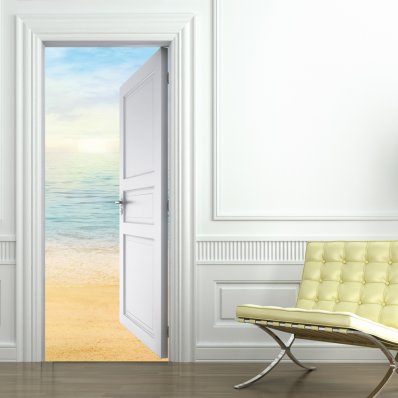 Beach Door Stickers