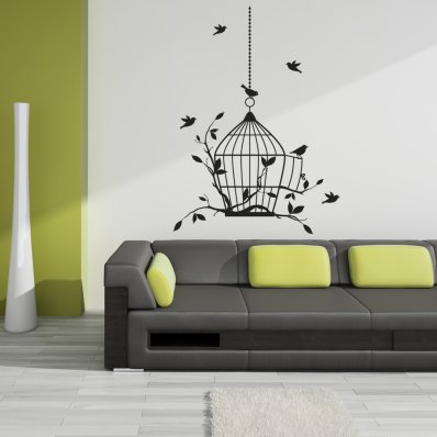 Bird Cage Wall Stickers