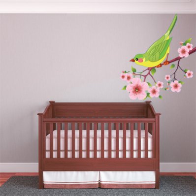 Branch with Bird Wall Stickers