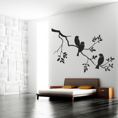 Branch with Bird Wall Stickers