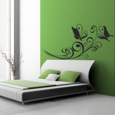 Branch with Butterflies Wall Stickers