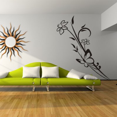 Butterfly Flower Wall Stickers