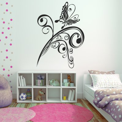 Butterfly Flower Wall Stickers