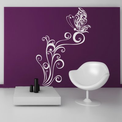 Butterfly Flower Wall Stickers