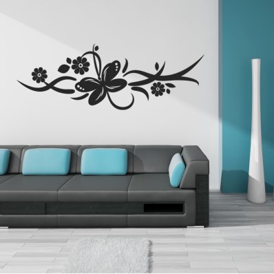 Butterfly Flower Wall Stickers