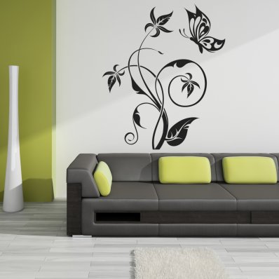 Butterfly Flower Wall Stickers