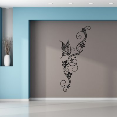 Butterfly Flower Wall Stickers