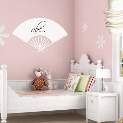 Chinese fan - Whiteboard Wall Stickers