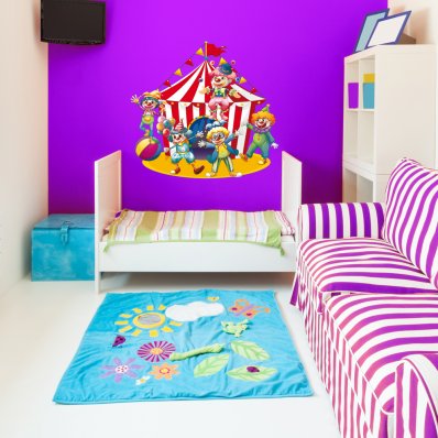 Clowns and Circus Tent Wall Stickers